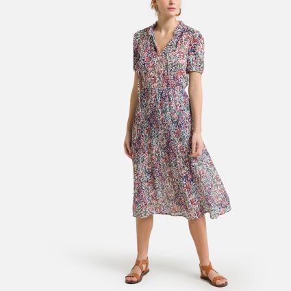See U Soon Vestido midi estampado, em voile