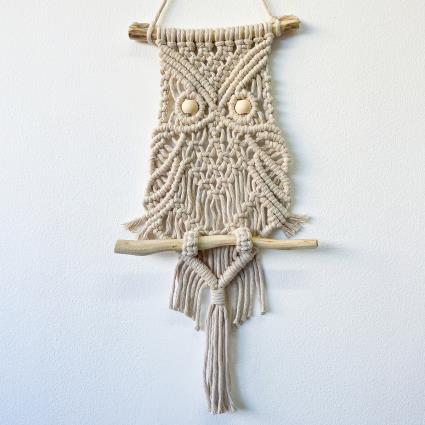 Macramar Painel de decoração de parede em macramé, Macramar