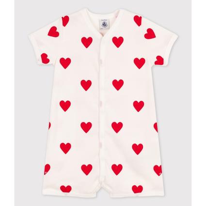 Petit Bateau Macacão estampado aos corações, em algodão bio