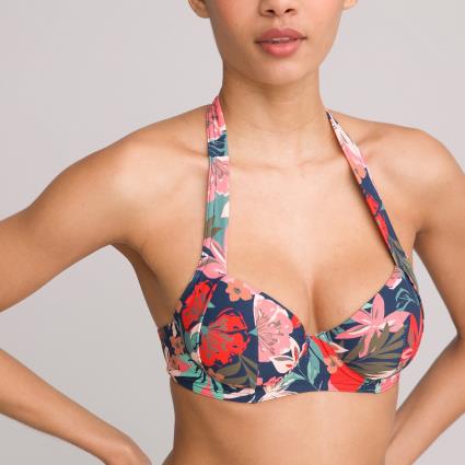 La Redoute Collections Soutien de biquíni modelo triângulo, estampado floral