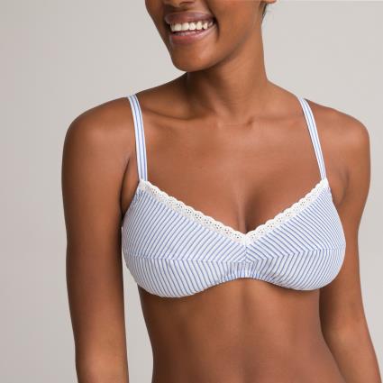 La Redoute Collections Soutien triângulo, sem armação, às riscas