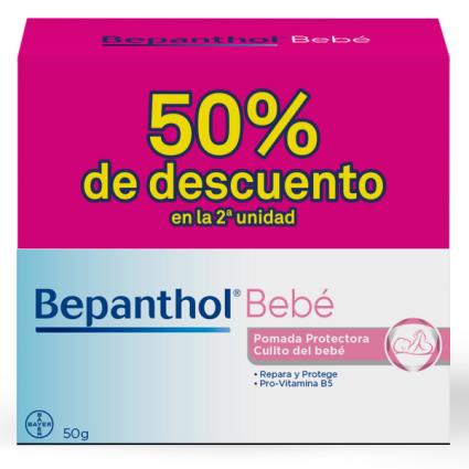 Bepanthol Pomada Protectora do Fundo do Bebé 2x50 gr 2ª 50% de desconto