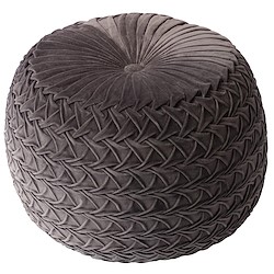 Puff TERCIOPELO 40X45X45CM CINZA