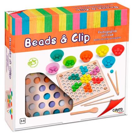 Jogo Beads and Clip de Madeira