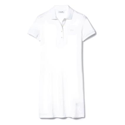 Lacoste Vestido Stretch Cotton Pique 32 White