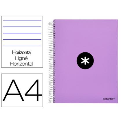 Caderno A4 Espiral 120Fls 100gr Pautado 5 Bandas Capa Dura Lavanda