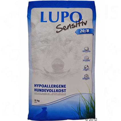 Lupo Sensitiv 20/8 ração para cães - Pack económico: 2 x 15 kg