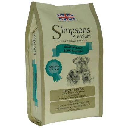Simpsons Premium Sensitive Adult cordeiro e batata - 12 kg