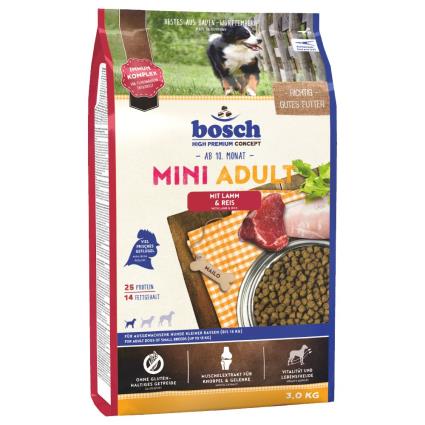 bosch Mini Adult com cordeiro e arroz - 15 kg