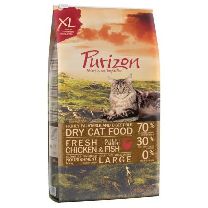 Purizon Large Adult frango e peixe sem cereais - Pack económico: 2 x 6,5 kg