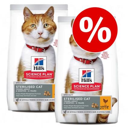 Hill's Science Plan Feline ração para gatos - Pack económico - Adult com frango - 2 x 10 kg