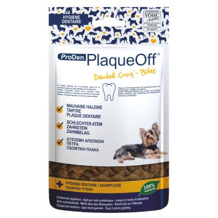 ProDen PlaqueOff Dental Croq snacks de higiene dentária para cães e gatos - 2 x 60 g