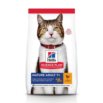 Hill's Science Plan Mature Adult com frango ração para gatos - 1,5 kg
