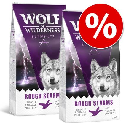 Wolf of Wilderness 'Elements' - Pack económico 2 x 12 kg - Fiery Volcanoes - cordeiro