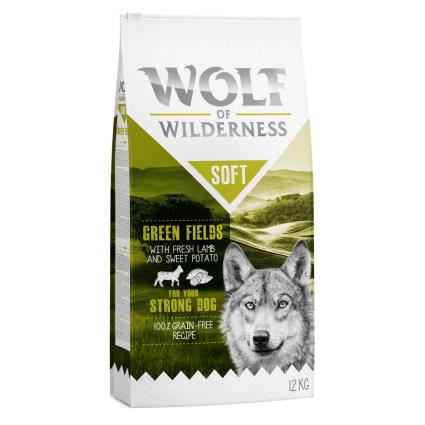 Wolf of Wilderness Soft Green Fields com cordeiro - 12 kg