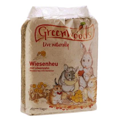 Greenwoods Feno do Prado 1kg - Dente-de-Leão