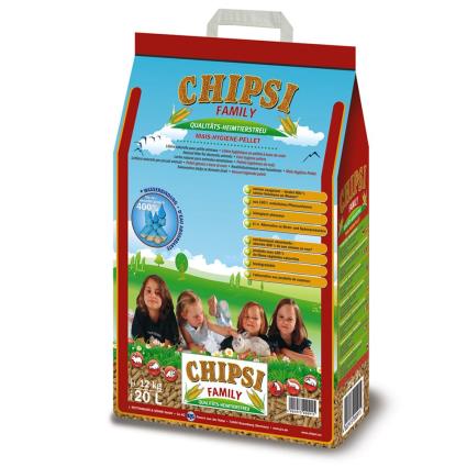 Chipsi Family granulado higiénico de milho - Pack económico: 2 x 20 l