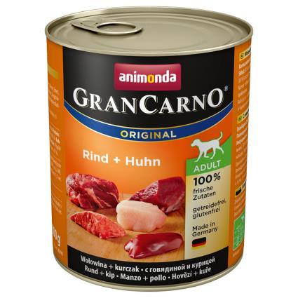 Animonda GranCarno Adult 6 x 800 g - Carne de vaca e frango