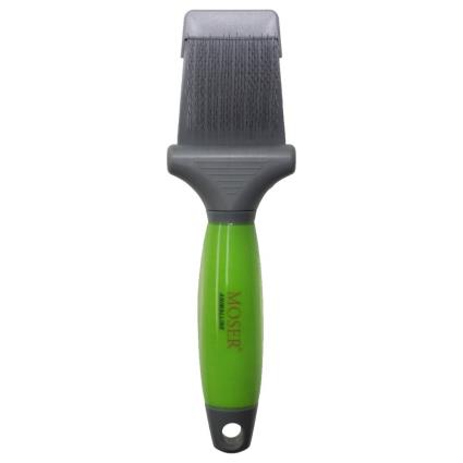 Escova dupla Moser Premium para cães e gatos - C 22 cm x L 6,3 cm x A 4,2 cm