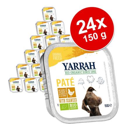 Yarrah Bio Wellness Patê para cães 24 x 150 g - Pack económico - Pedaços: Bio Vegetariana