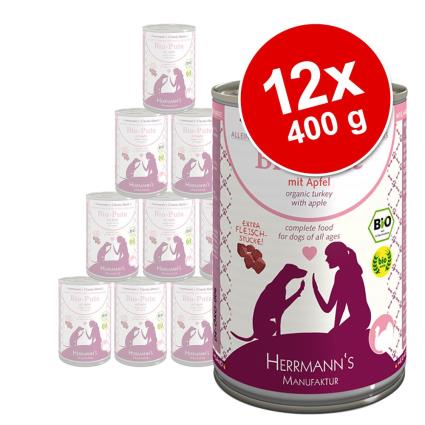 Herrmann's Menü Classic 12 x 400 g - Pack económico misto - Bio Frango com bio painço