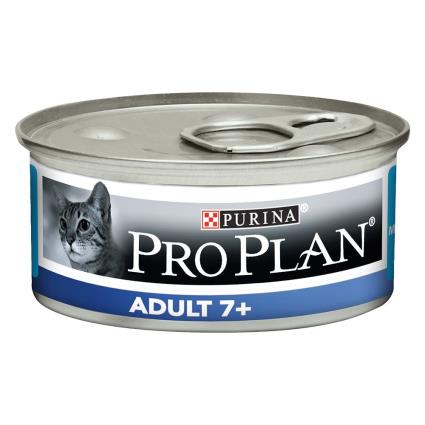 Pro Plan Adult 7+ 24 x 85 g em latas para gatos - Atum
