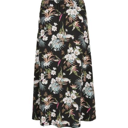 Urban Classics Saia Feminina Urban Classics Viscose Midi XS noir mélangé