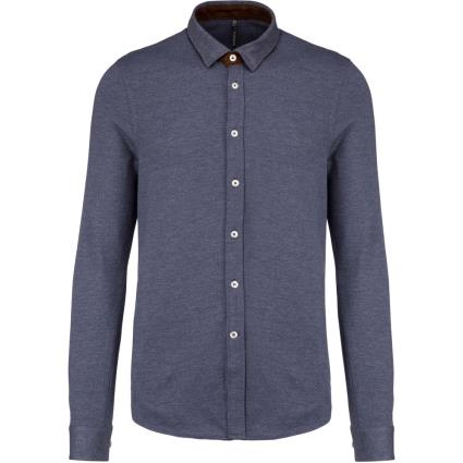 Kariban Camisa Jacquard XL Blue