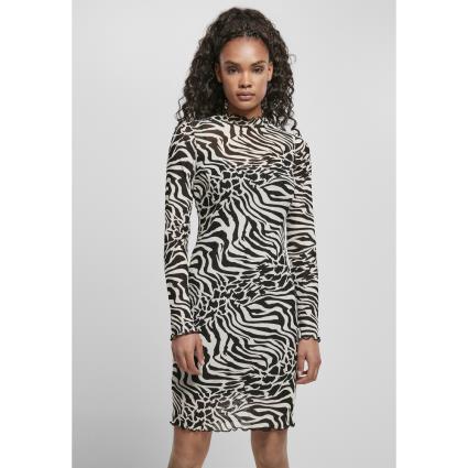 Urban Classics Vestido Feminino Urban Classics Aop Double Layer M White / Black