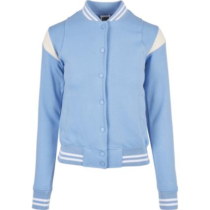 Urban Classics Jaqueta Feminina College-grandes Tailles Urban Classics Inset 3XL Blue Sky / White