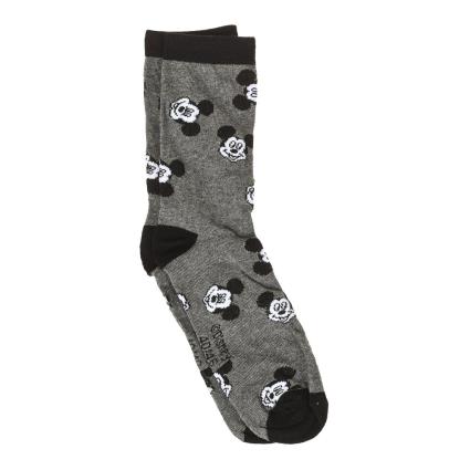 Kisses&love Meias Altas Mickey Mouse One Size Melange gray