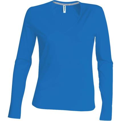 Kariban Camiseta Feminina De Manga Comprida Kariban Col V S bleu royal