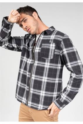 Deeluxe Camisa Xadrez Deeluxen Pretender L noir