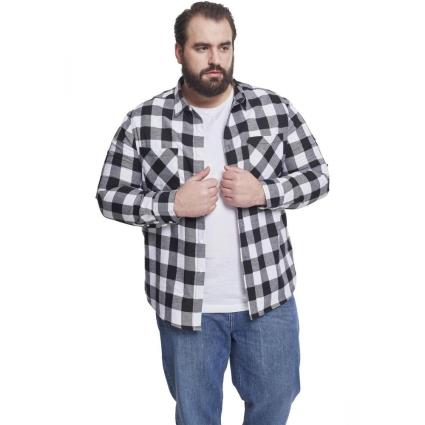 Urban Classics Camisa Urban Classic Flanell Gt 5XL Black / White