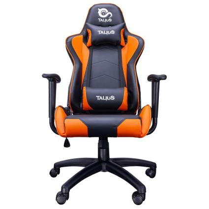 CADEIRA GAMING GECKO V2 BRAZOS FIJOS BASE NYLON RUEDAS NAYLON NEGR/LARANJA