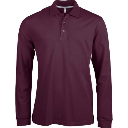 Kariban Polo De Manga Comprida Kariban 3XL rouge bordeaux
