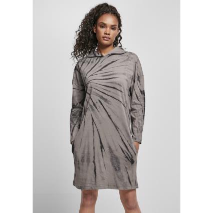 Urban Classics Vestido Feminino Com Capuz Largo Urban Classics Tie-dye S Black / Dark Grey