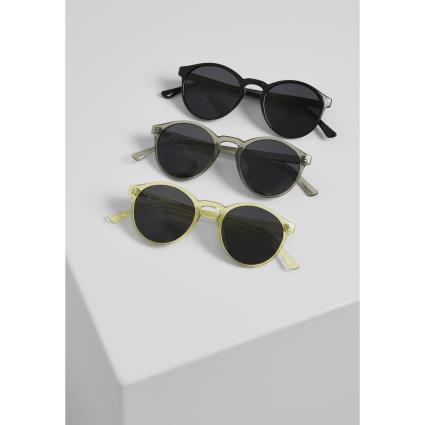 Urban Classics Do Pack 3 Cipreste Oculos Escuros One Size Black / Grey / Yellow