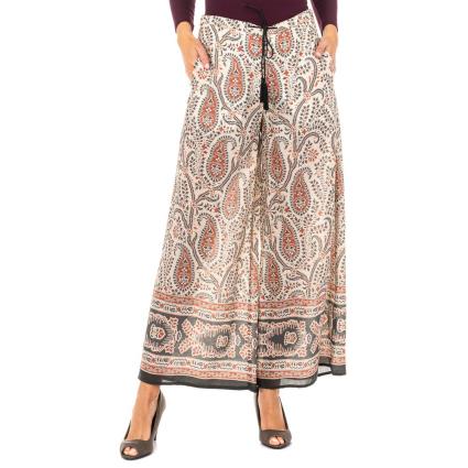 La Martina Calças Largas 28 Beige / Multicolor