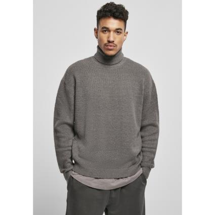 Urban Classics Agasalho Pescoço De Rolo Superdimensionado Urban Classics XL Grey Dark