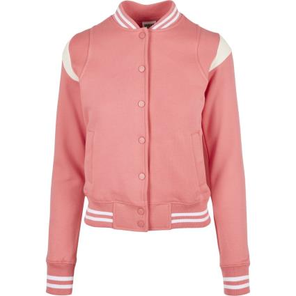 Urban Classics Jaqueta Feminina College-grandes Tailles Urban Classics Inset 3XL Pink / White