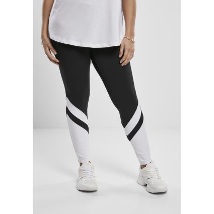 Urban Classics Legging Feminina Urban Classics Arrow High Waist Big 5XL Black / White