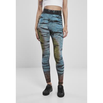 Urban Classics Legging Feminina Urban Classics Cotton Tie Dye High Waist XL noir