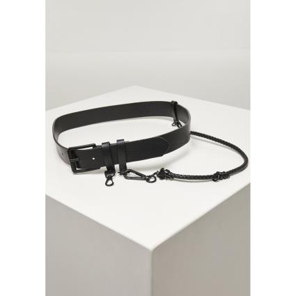 Urban Classics Cinto Urban Classics Imitation Leather With Key Chain S-M noir