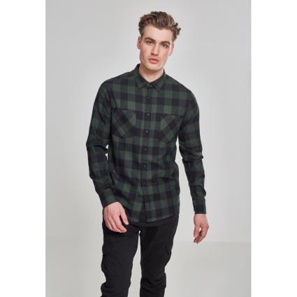 Urban Classics Camisa Urban Classic Flanell Gt 3XL noir/vert forêt