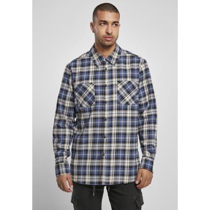 Urban Classics Camisa Urban Classics Checked Roots M Dark Blue / White