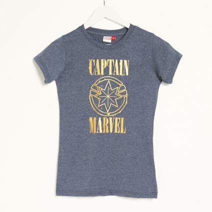 T-shirt Capitão América - Azul - T-shirt Marvel Mulher