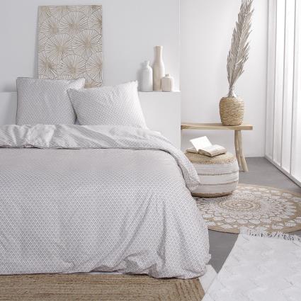 Today  Conjunto de roupa de cama HC3 coton 57 fils Karma SLOW LIFE  Branco  220x240 cm.Casa >Conjunto de roupa de cama