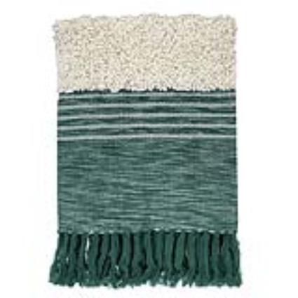 Malagoon  Mantas Tribal green throw  Verde  125x150 cm.Casa >Mantas