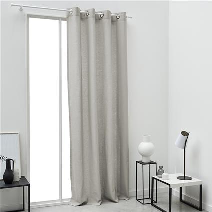 Today  Cortinados Rideau 140/240 Panama TODAY Essential Dune  Cinza  140x240 cm.Casa >Cortinados